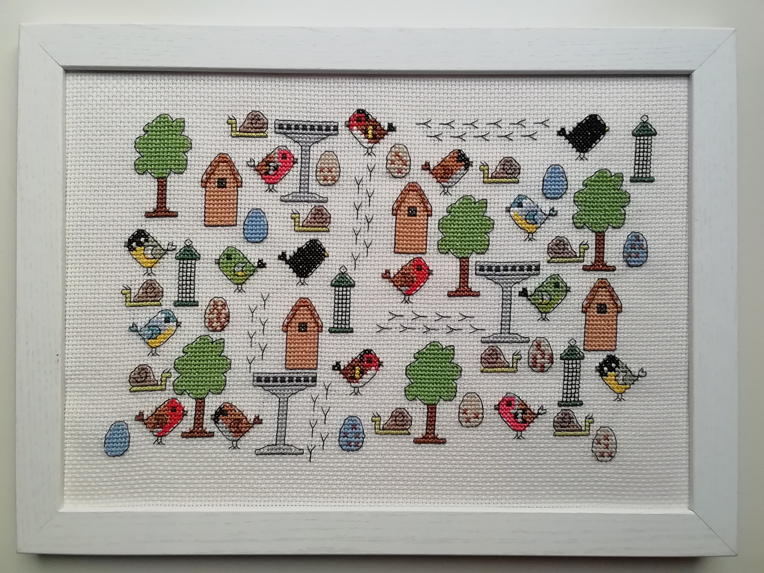 cross stitch garden sampler